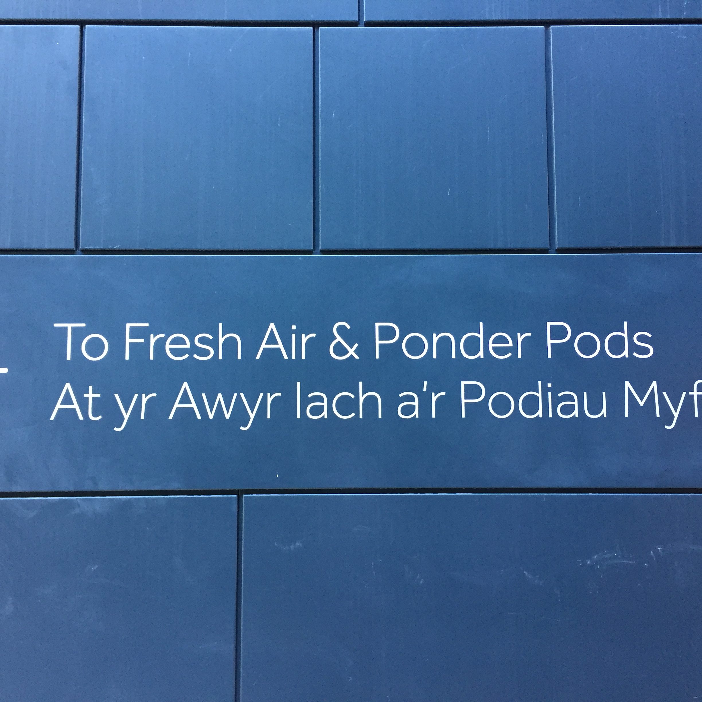 ICC Wales - Water Point ponder pods sign