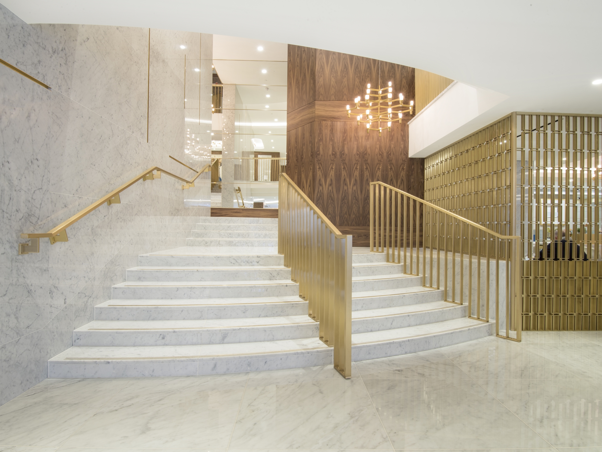 Lobby marble staircase
